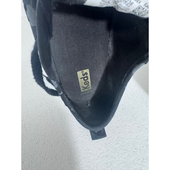 "KEDS" Triple Up Black Metallic Platform Sneakers SZ 8.5 Leopard Tween Preppy - Picture 8 of 8